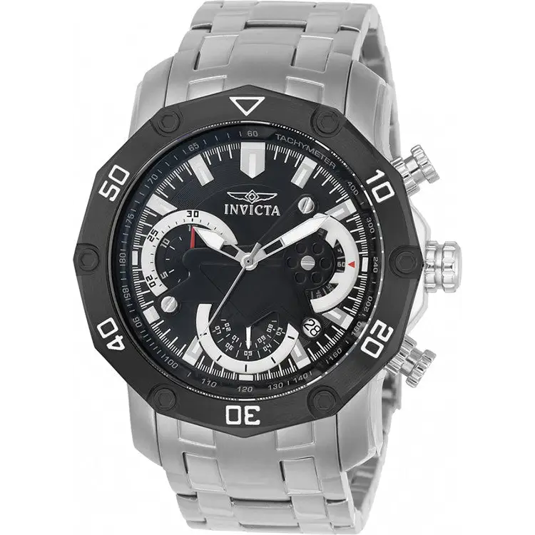 Invicta Men’s Pro Diver 100m Chronograph Black Dial