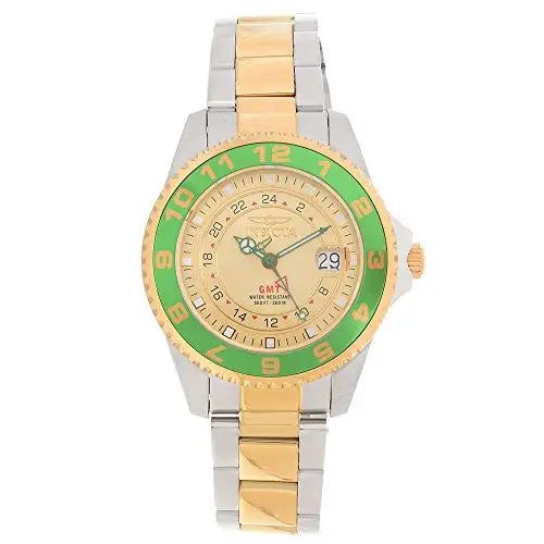 Invicta Men’s Pro Diver 200m Green Bezel Two Toned Stainless