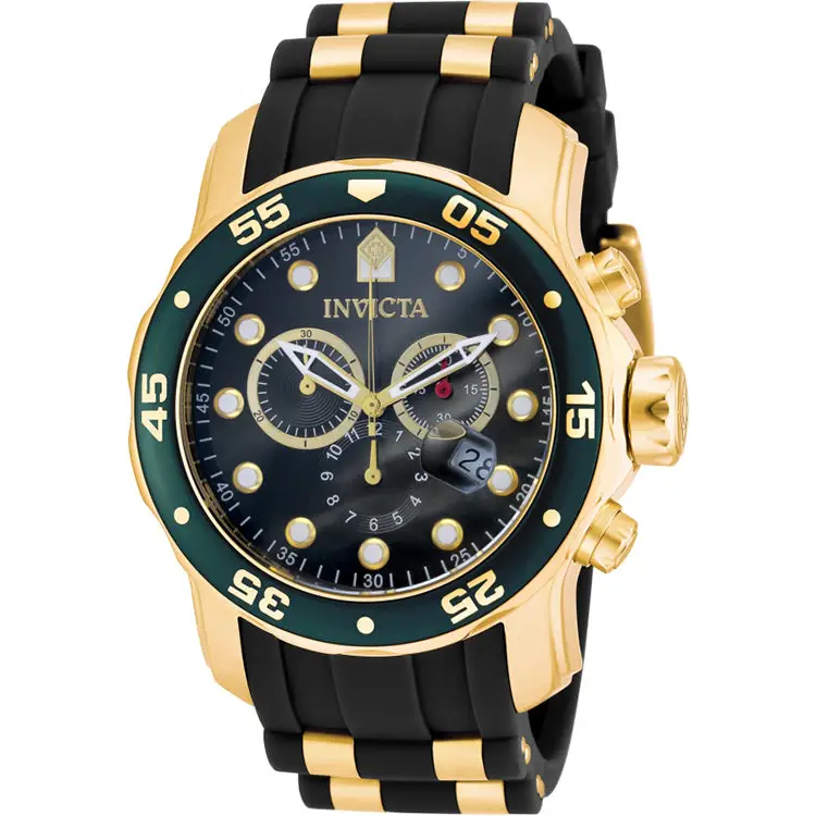 Invicta Men’s Pro Diver 200m Quartz Chronograph Green Dial