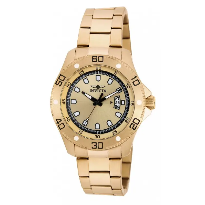 Invicta Men’s Pro Diver Analog Quartz Gold Plated Stainless