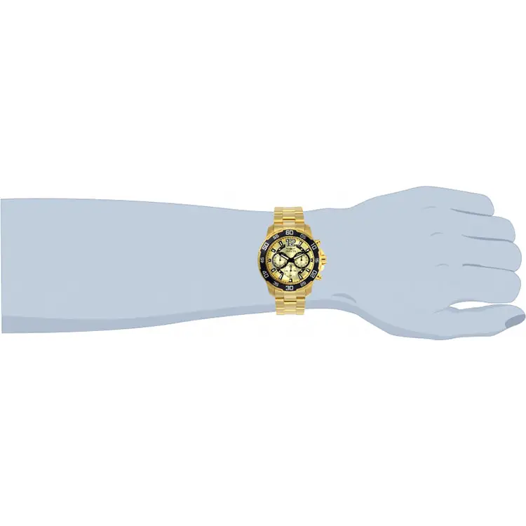 Invicta Men’s Pro Diver Chronograph 100m Gold Tone Stainless