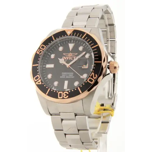 Invicta Men’s Pro Diver Quartz 3 Hand Black Dial Stainless