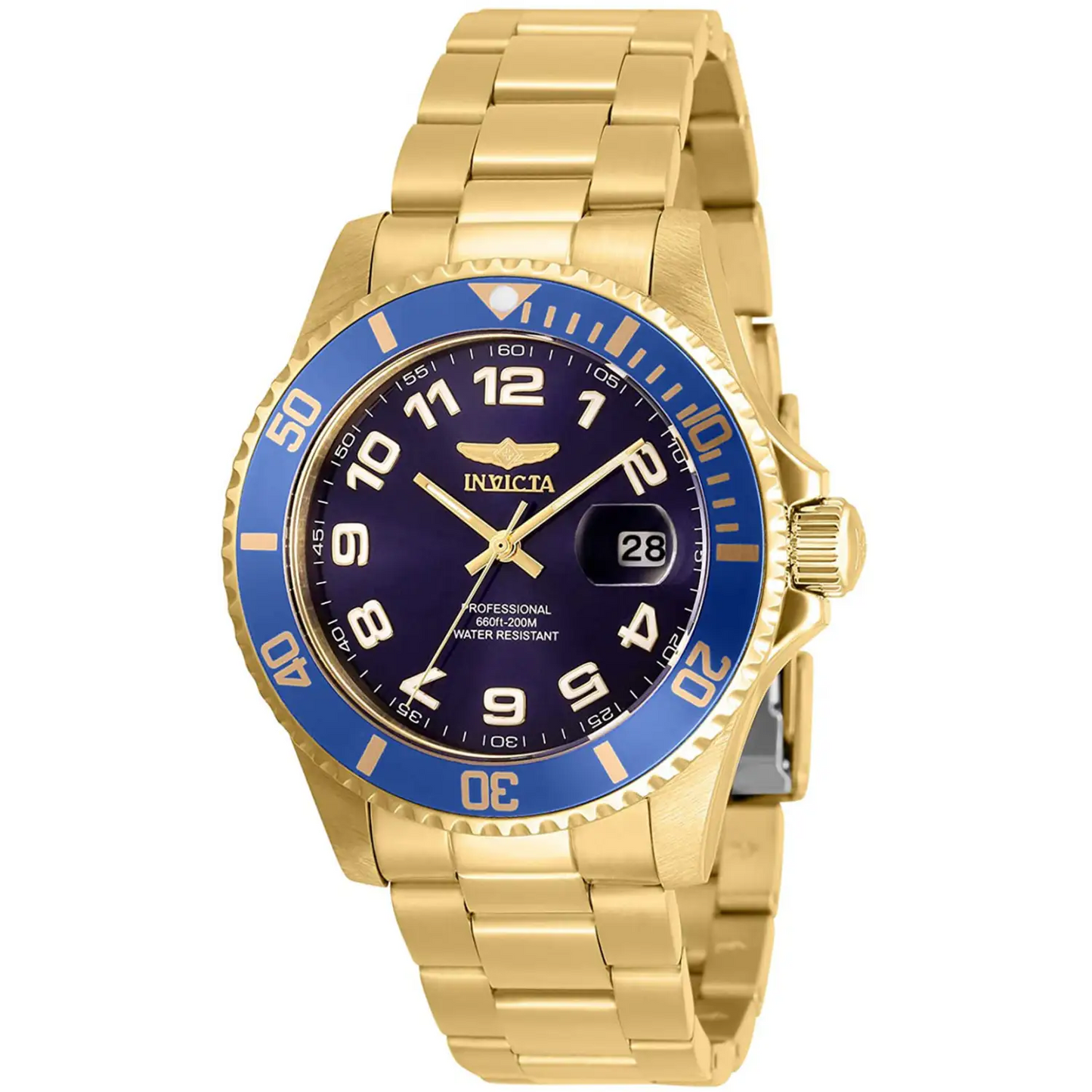 Invicta Men’s Pro Diver Quartz Black Dial Gold Tone