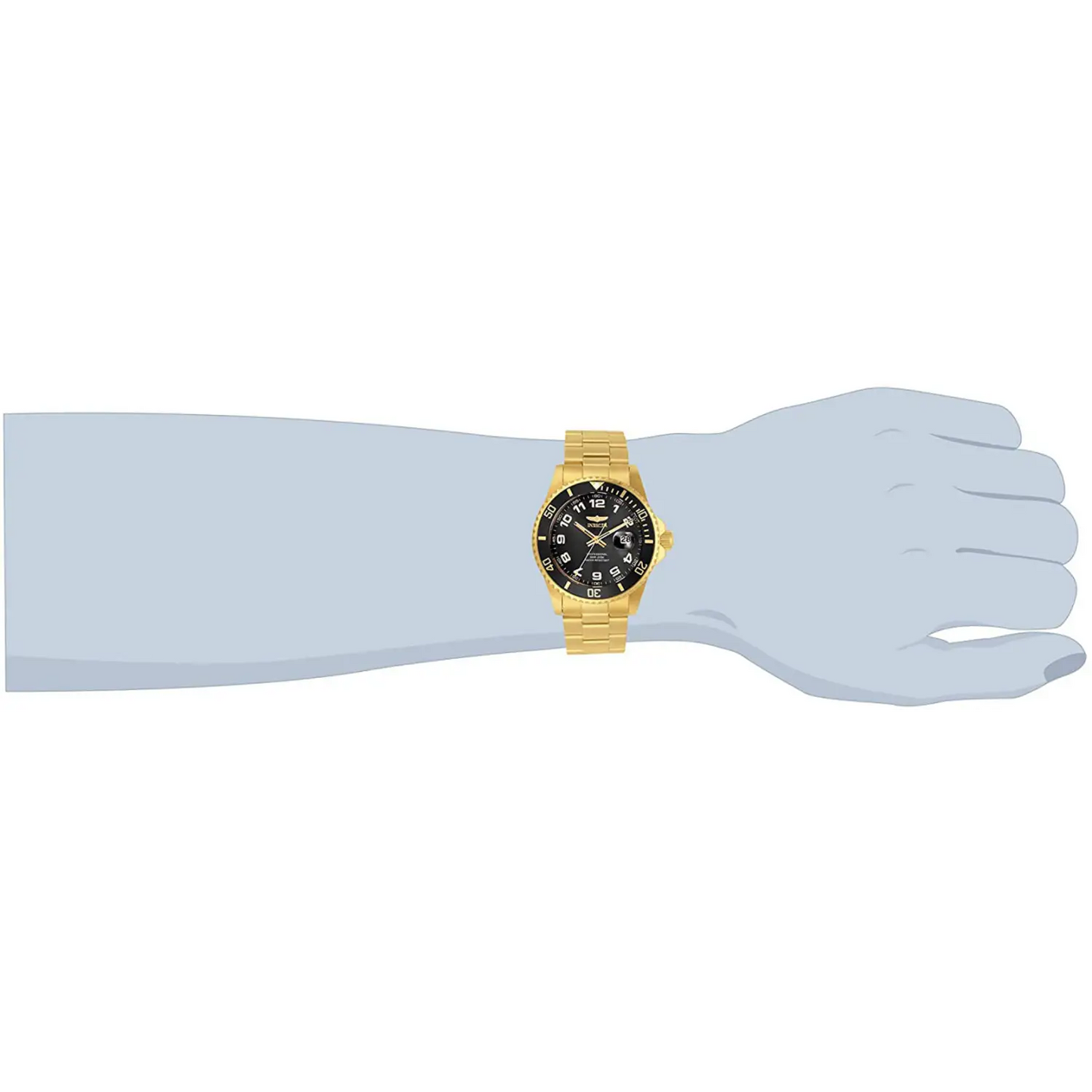 Invicta Men’s Pro Diver Quartz Black Dial Gold Tone