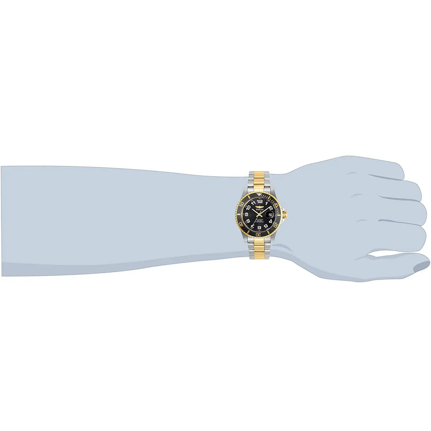 Invicta Men’s Pro Diver Quartz Black Dial Two Tone Stainless