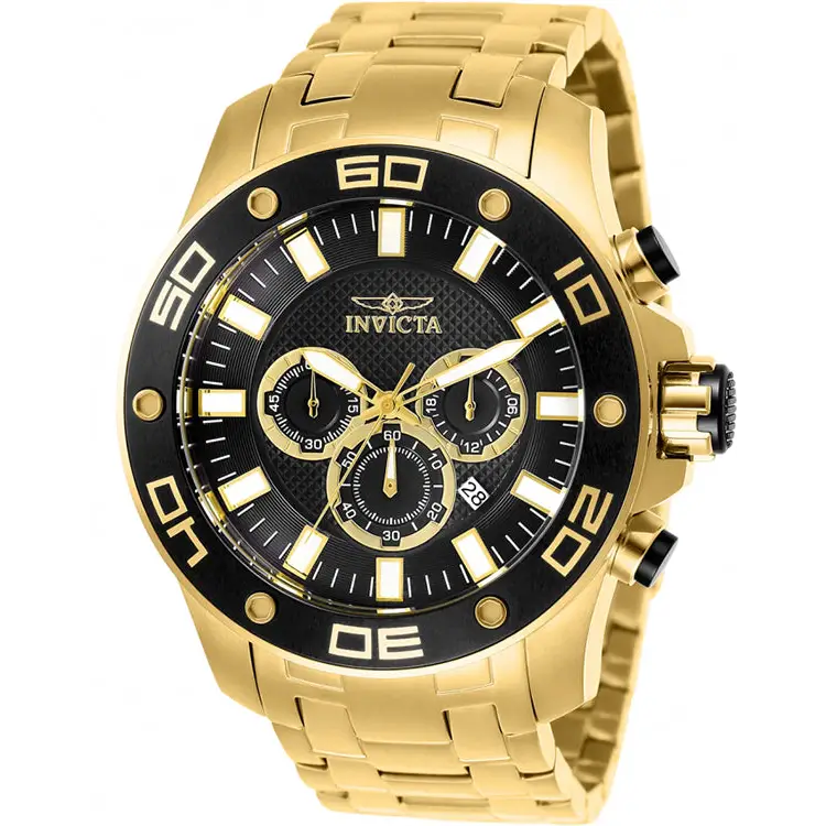 Invicta Men’s Pro Diver Quartz Chronograph 100m Gold-Plated