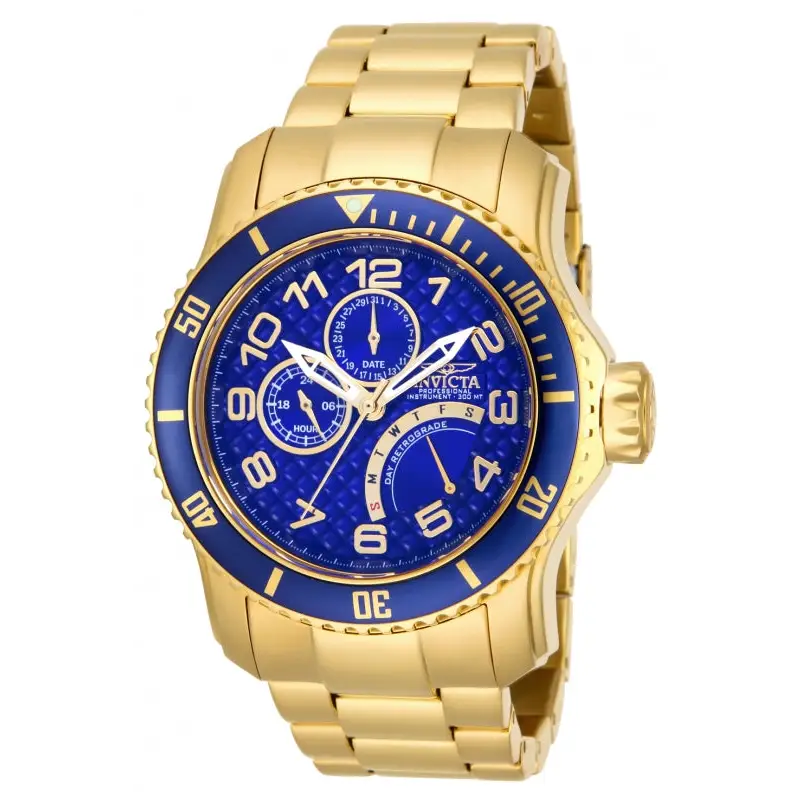 Invicta Men’s Pro Diver Quartz Multifunction Blue Dial Watch