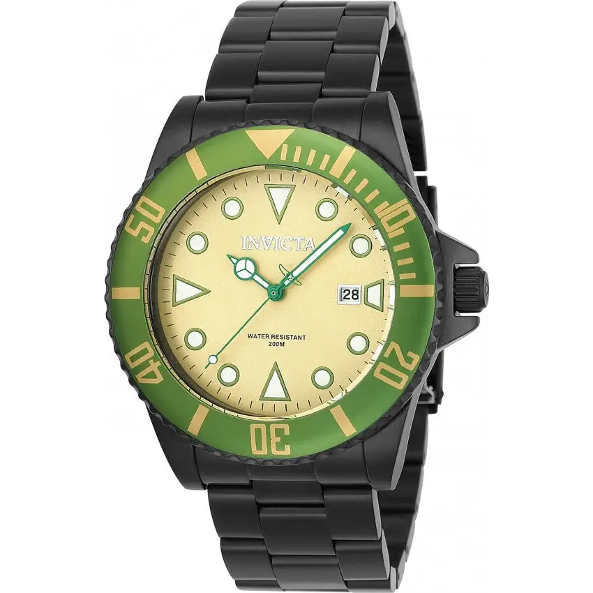 Invicta Men’s Pro Diver S. Steel Japanese Quartz Hand Beige