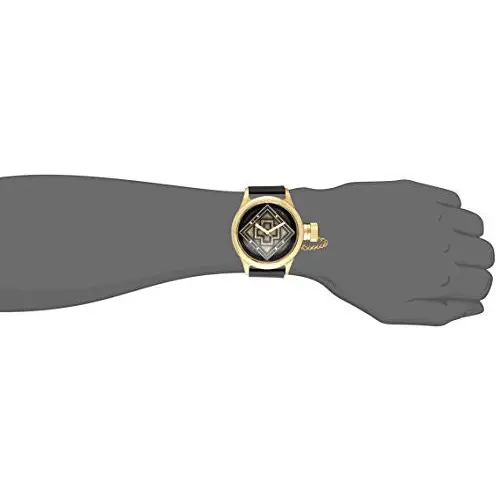 Invicta Men’s Russian Diver Gold Tone Case Black Leather