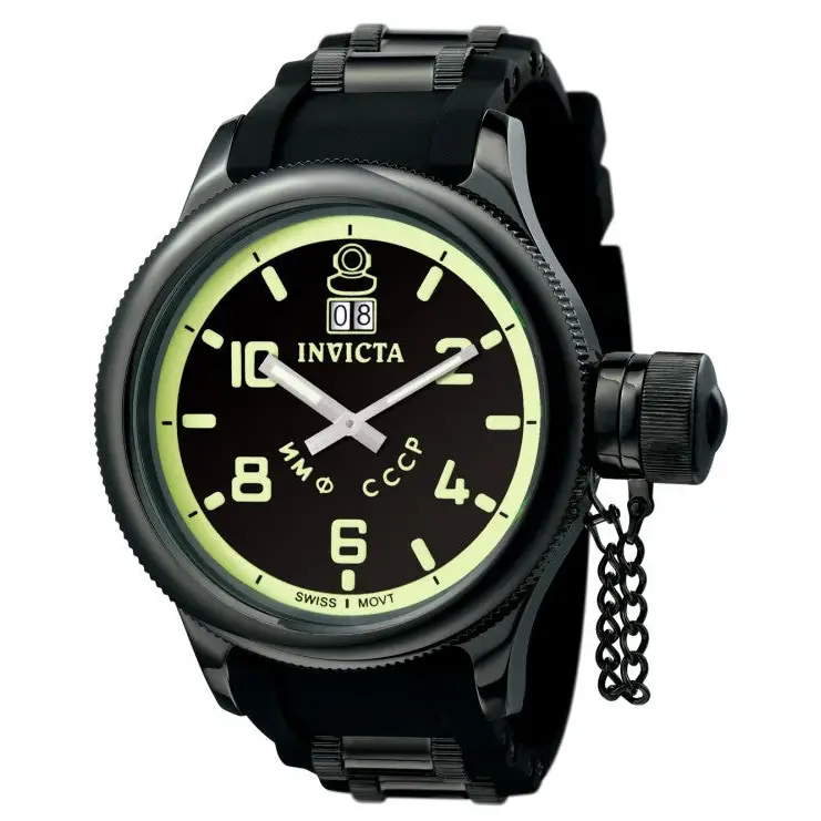 Invicta Men’s Russian Diver Quartz Stainless Steel Black