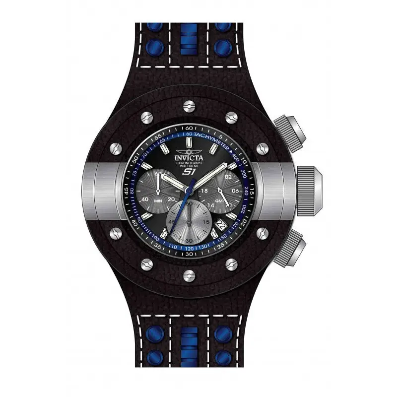 Invicta Men’s S1 Rally Chrono Stainless Steel Leather