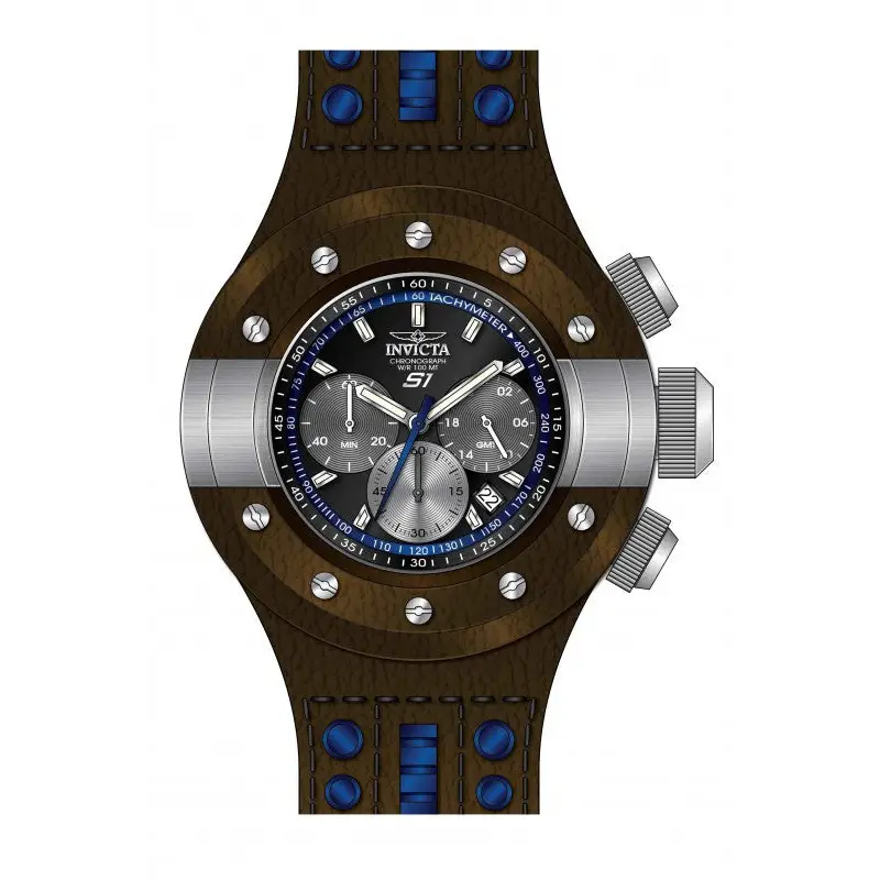 Invicta Men’s S1 Rally Chrono Stainless Steel Leather