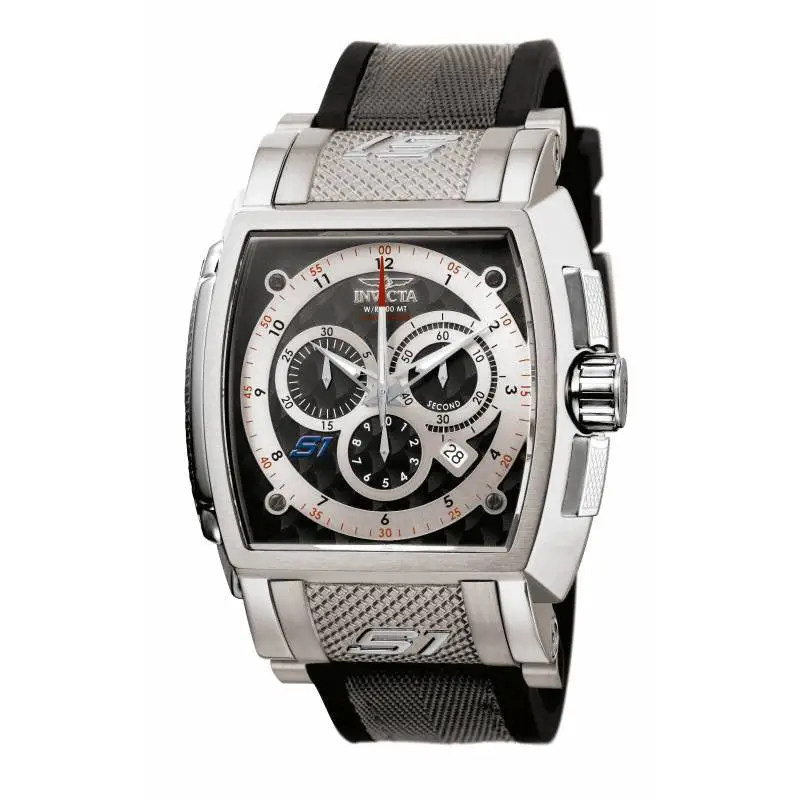 Invicta Men’s S1 Rally Chronograph Black Polyurethane Nylon
