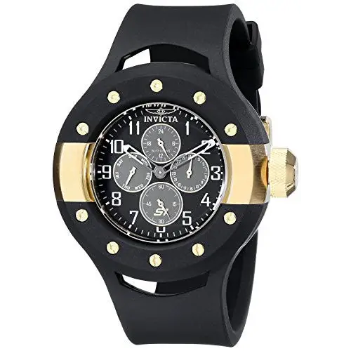 Invicta Men’s S1 Rally Chronograph Gold Accent Black
