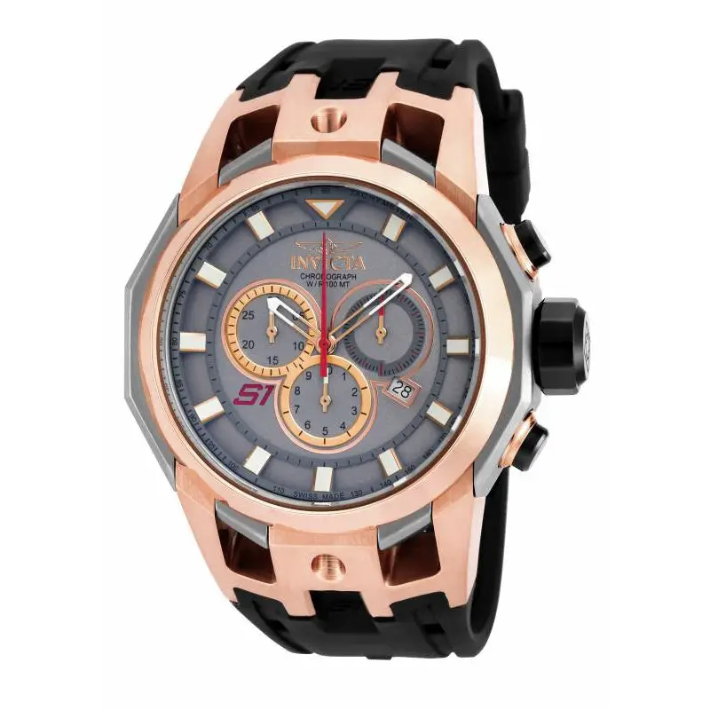 Invicta Men’s S1 Rally Chronograph Rose Gold and Grey Case