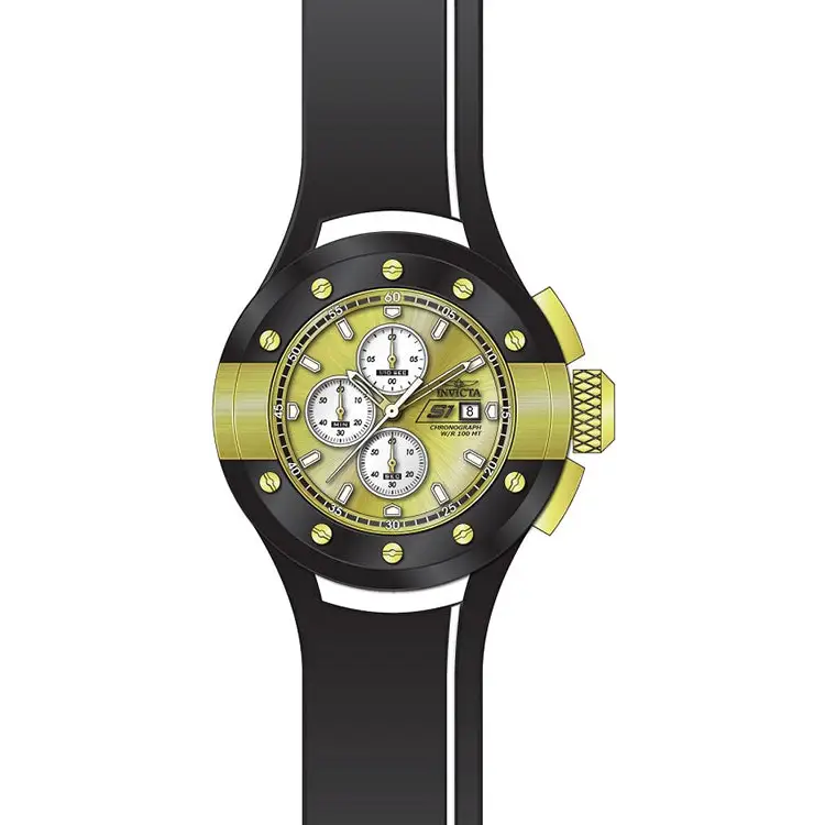 Invicta Men’s S1 Rally JET Casual Watch Gold Black and White