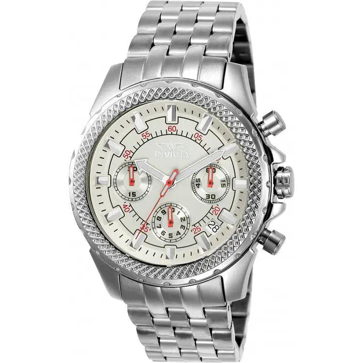 Invicta Men’s Signature 44mm Chronograph Silver-Tone