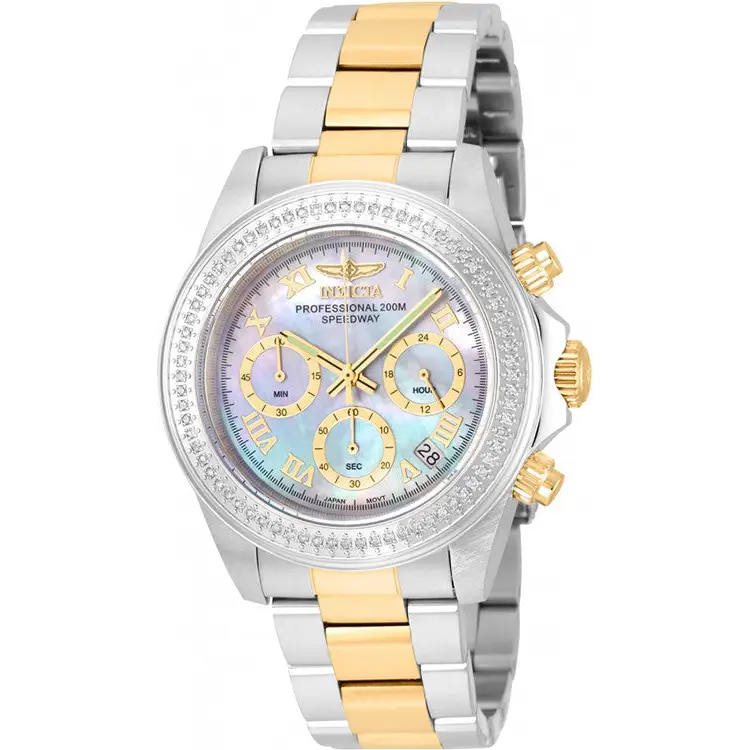 Invicta Men’s Speedway Quartz Chronograph Platinum Dial