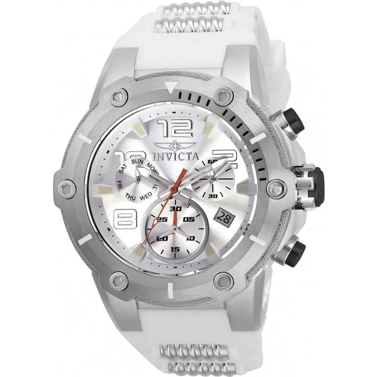 Invicta Men’s Speedway Quartz Chronograph Silver Dial Watch