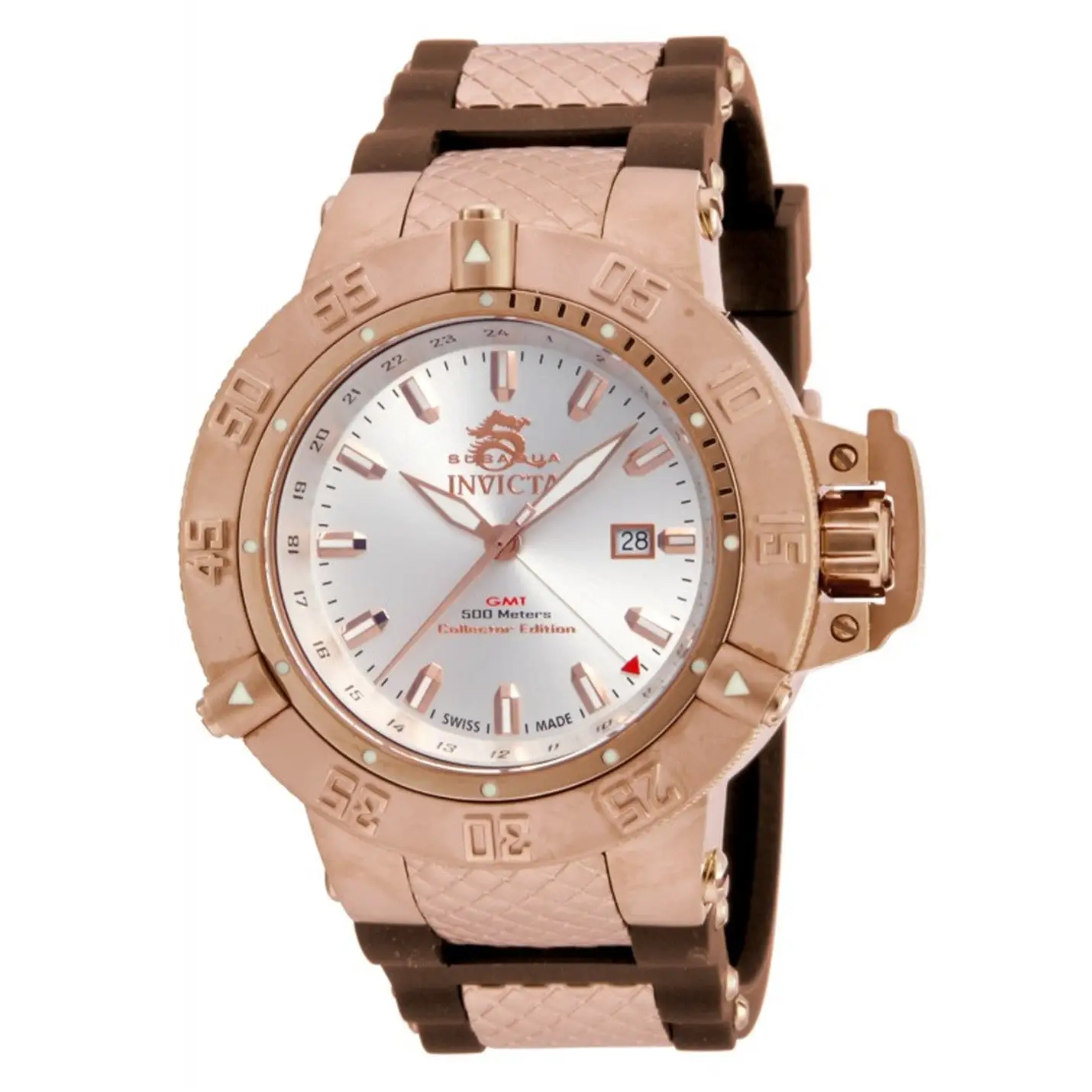 Invicta Men’s Subaqua 500m GMT Rose Gold Plated Stainless