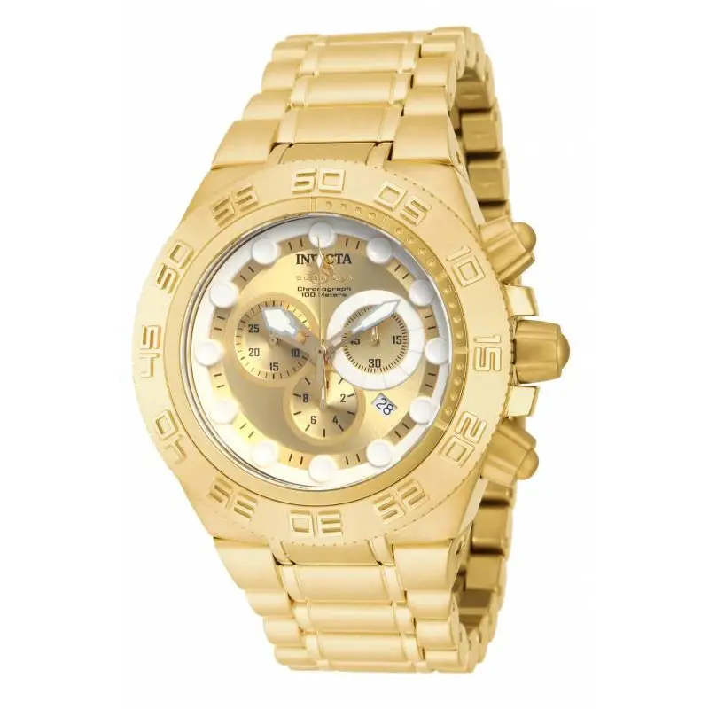 Invicta Men’s Subaqua Chronograph 100m Gold Tone Stainless