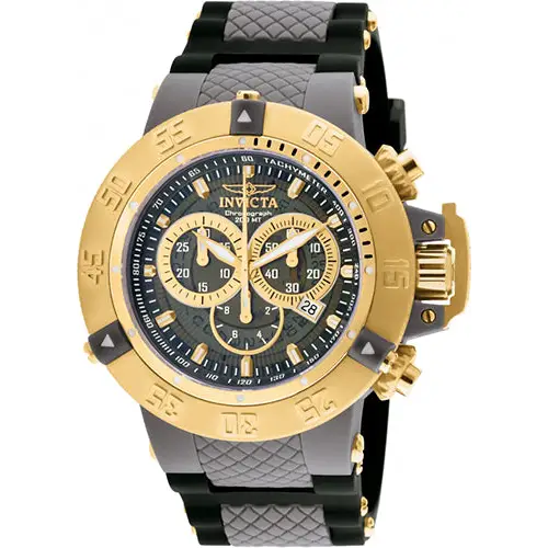 Invicta Men’s Subaqua Chronograph 200m Grey Plastic Black