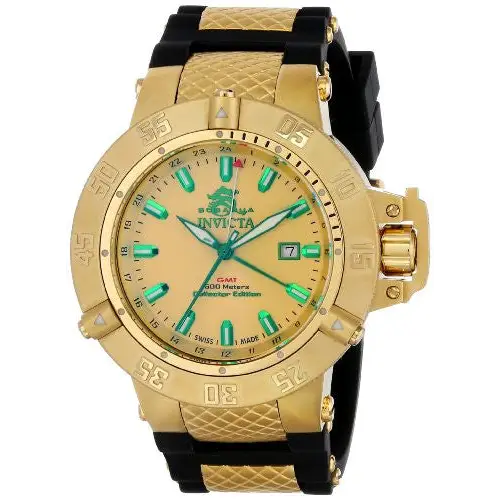 Invicta Men’s Subaqua Gold Plated Stainless Steel Black
