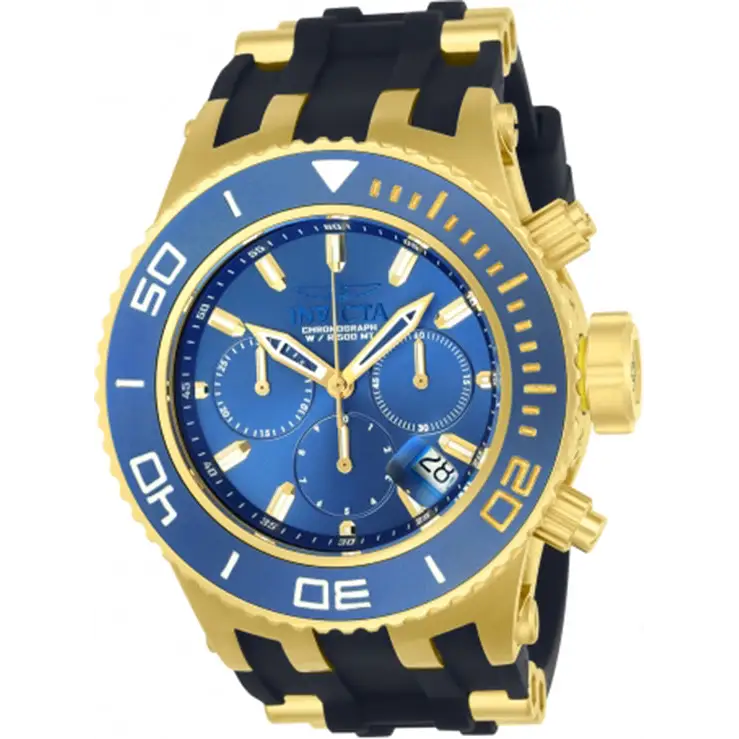 Invicta Men’s Subaqua Quartz 3 Hand Blue Dial Watch 22366 -