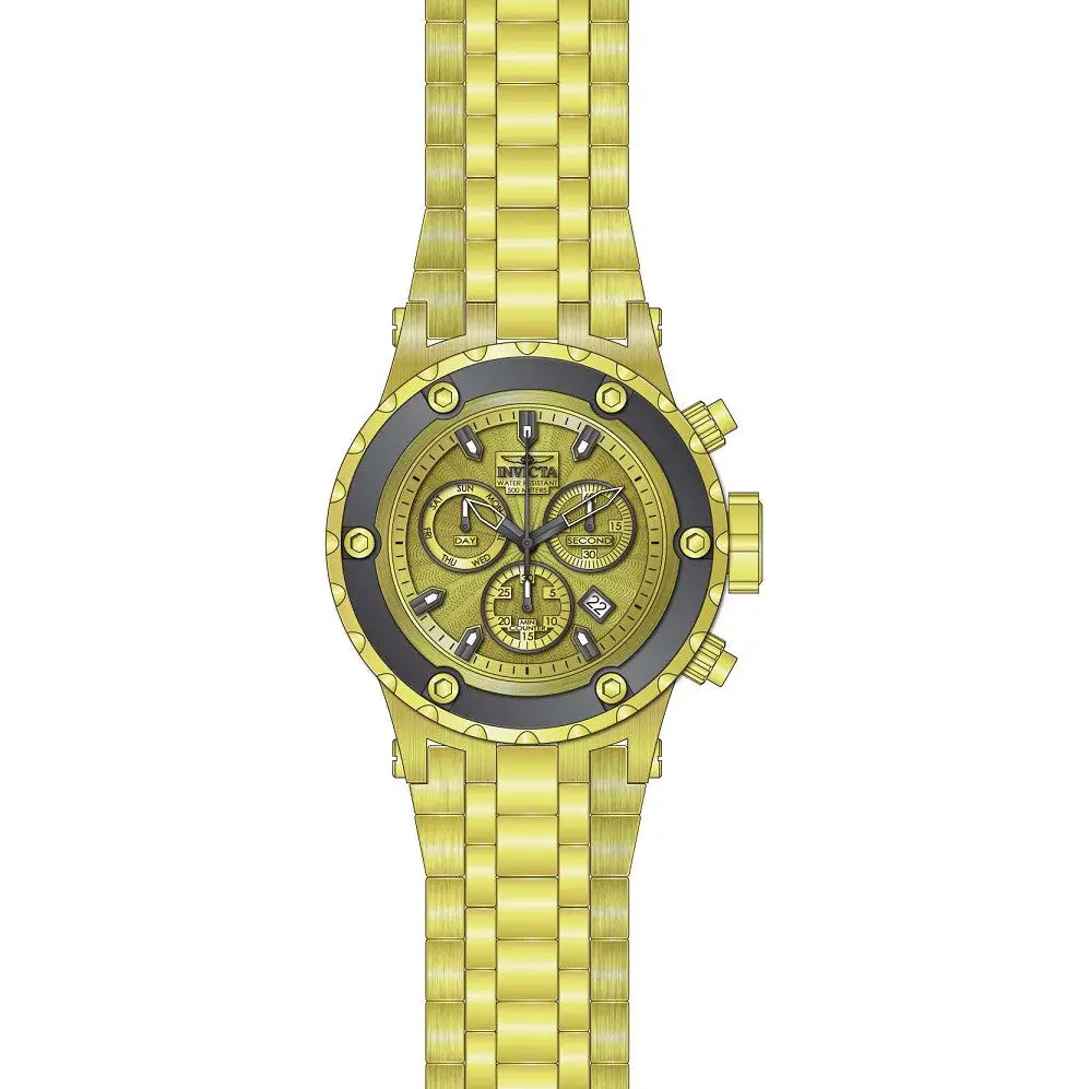 500m Gold Tone Stainless Steel Watch