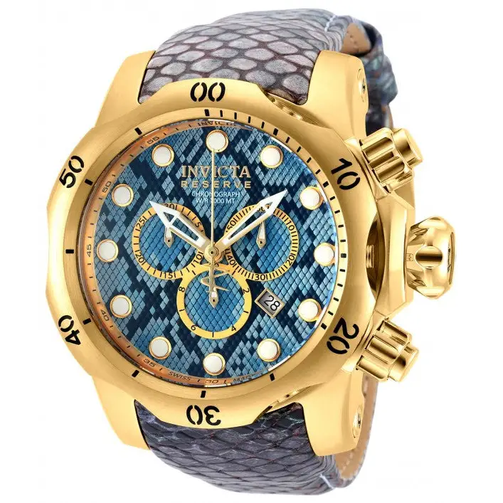 Invicta Men’s Venom Chrono 1000m Snakeskin Pattern Blue