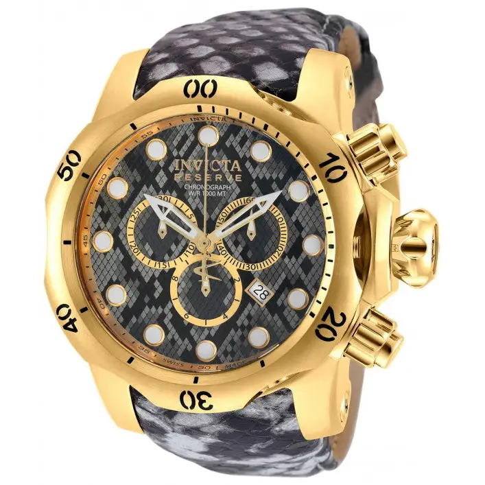 Invicta Men’s Venom Chrono 1000m Snakeskin Pattern Grey