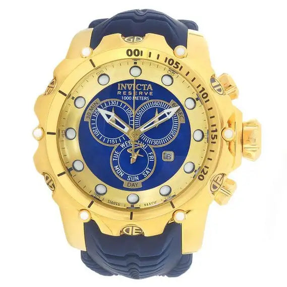 Invicta Men’s Venom Chrono Gold Plated Stainless Steel Blue