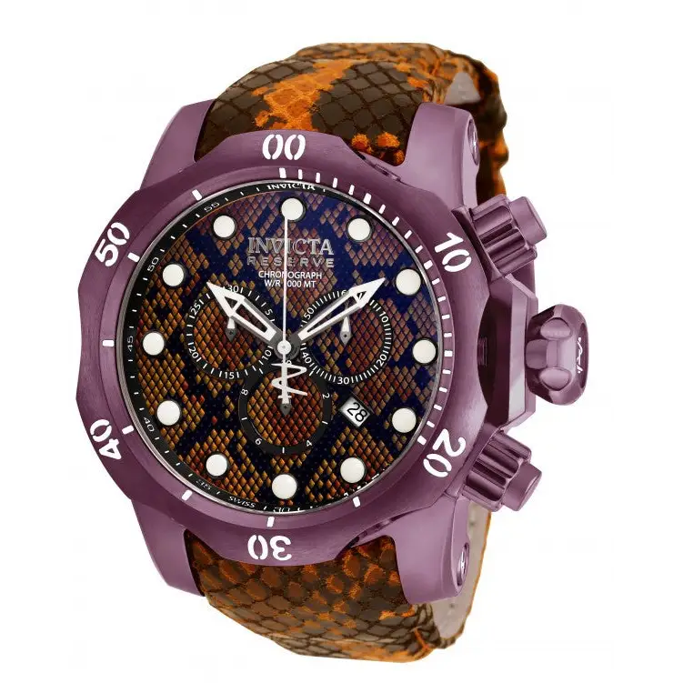Invicta Men’s Venom Chronograph 1000m Brown Reptile Print