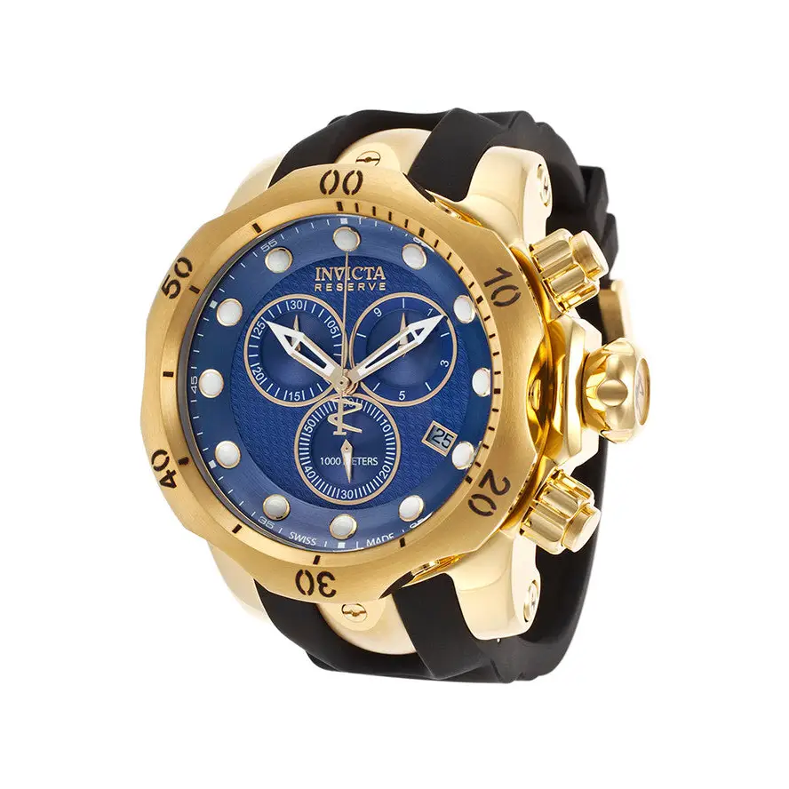 Invicta Men’s Venom Chronograph 1000m Gold Plated Black