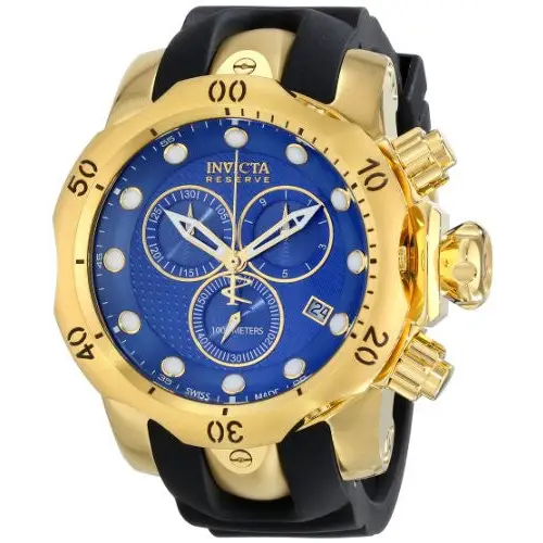 Invicta Men’s Venom Chronograph 1000m Gold Plated Black