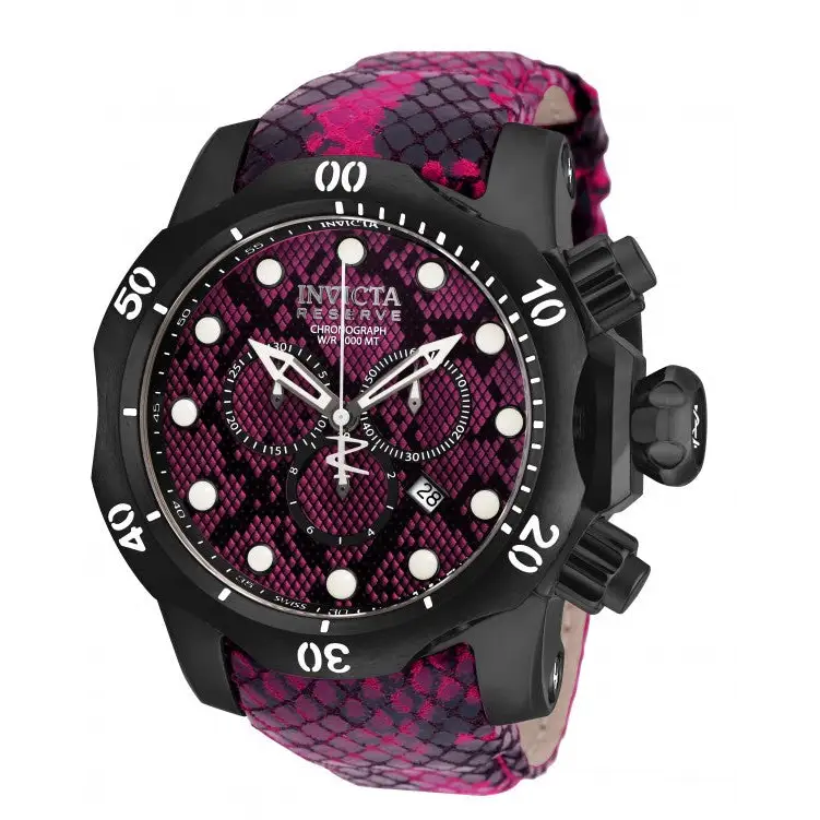 Invicta Men’s Venom Chronograph 1000m Pink Reptile Print