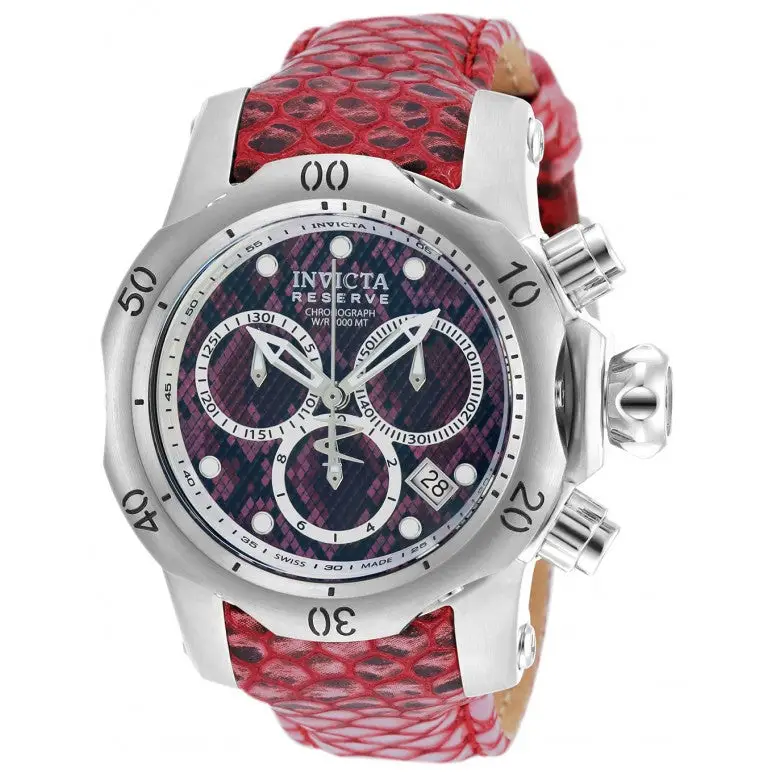 Invicta Men’s Venom Chronograph 1000m Red Reptile Print