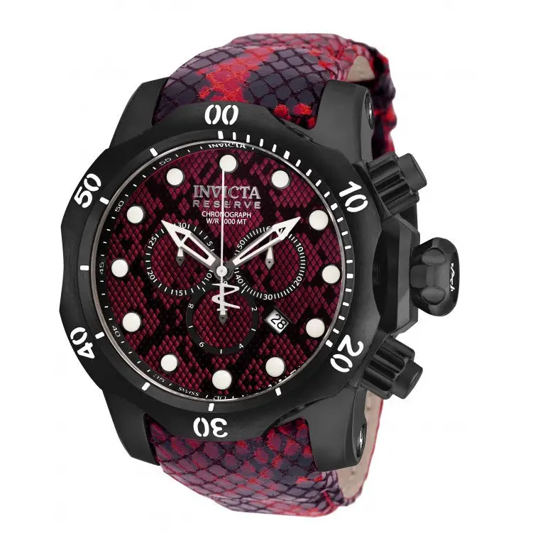 Invicta Men’s Venom Chronograph 1000m Red Reptile Print