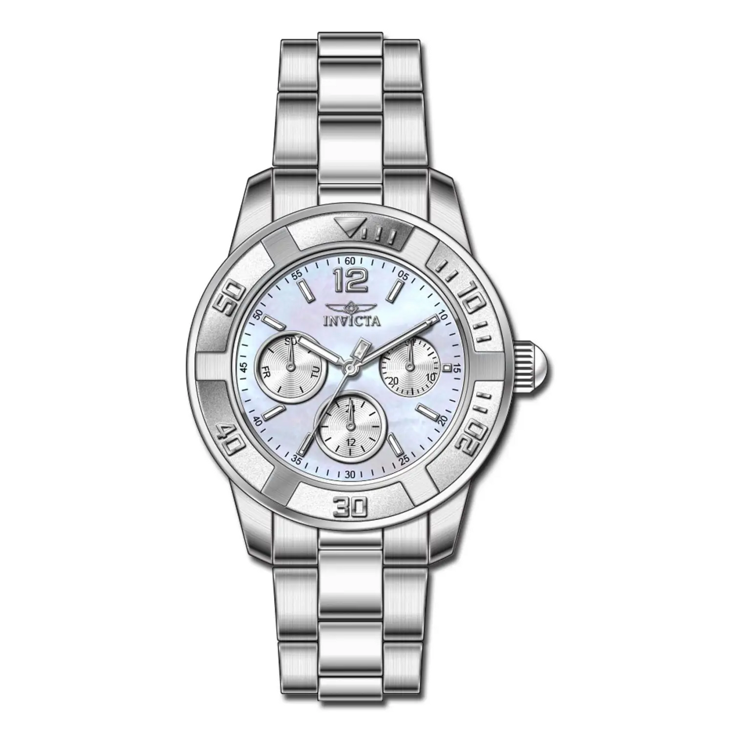 Invicta Women’s 21663 Angel Quartz Chronograph Platinum Dial