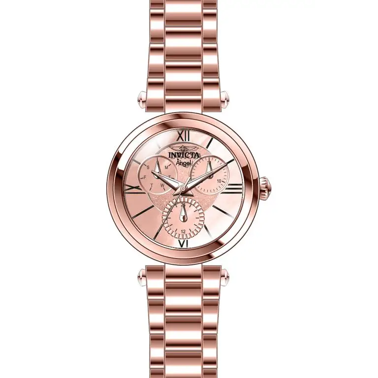 Invicta Women’s 28928 Angel Quartz 3 Hand Rose Gold Dial