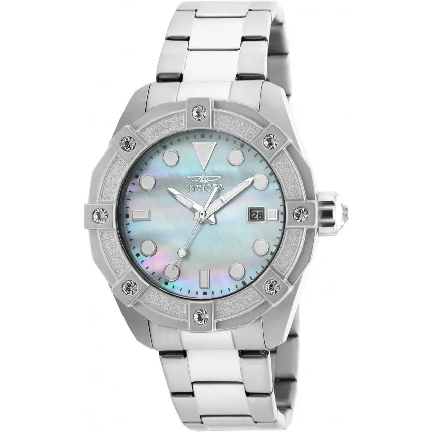 Invicta Women’s Angel Quartz 3 Hand White Dial Watch 20318 -