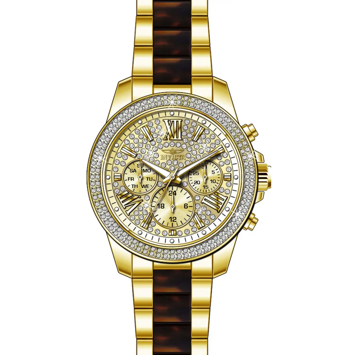Invicta Women’s Angel Quartz Stainless Steel Two Tone Watch