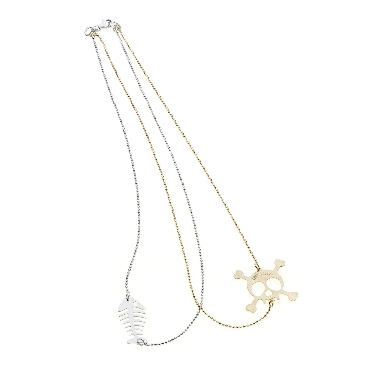 Invicta Women’s Jewelry 43cm Silver 925 Gold Fishbone &