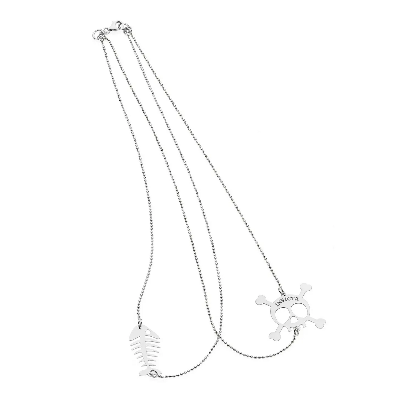 Invicta Women’s Jewelry 43cm Silver 925 Rhodium Fishbone &