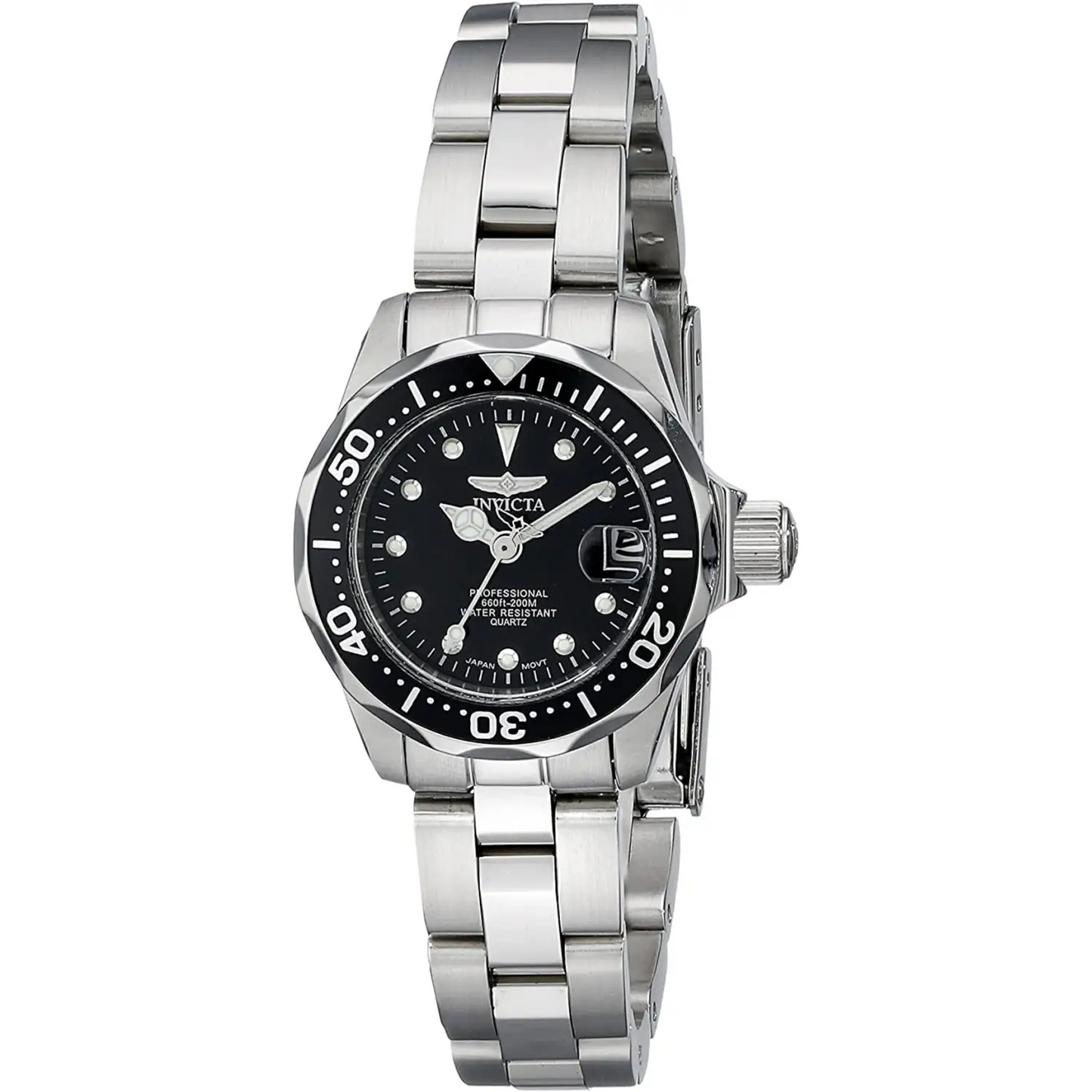 Invicta Women’s Pro Diver Quartz 200m Black Dial Stainless