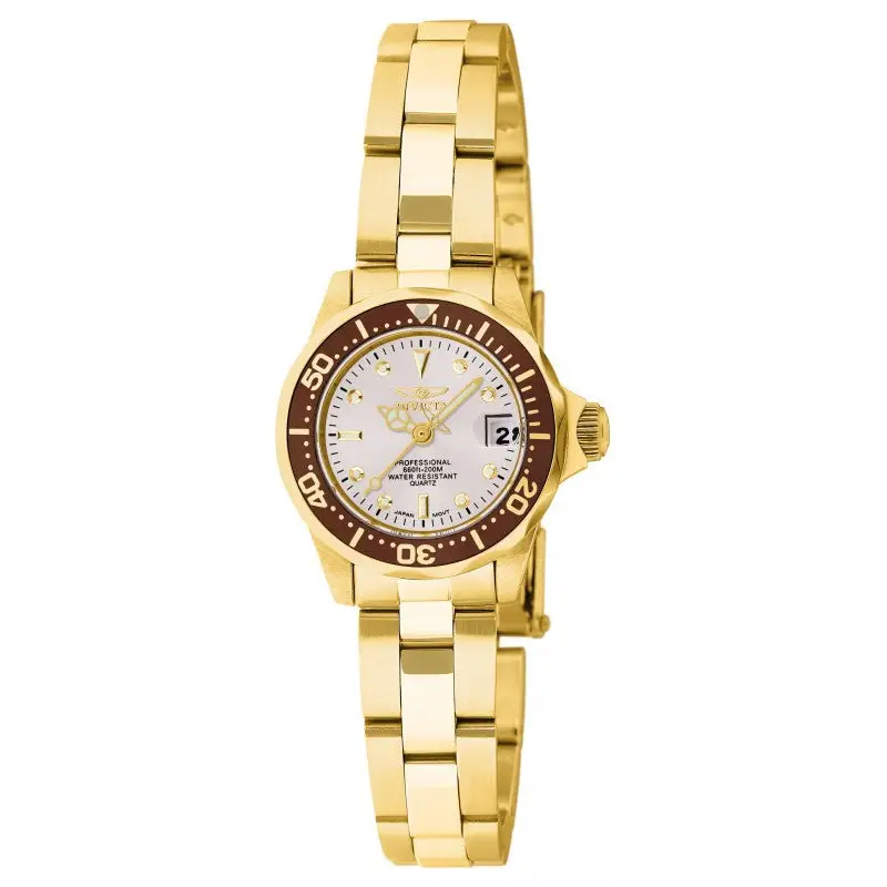 Invicta Women’s Pro Diver Quartz 200m Gold Plated Stainless