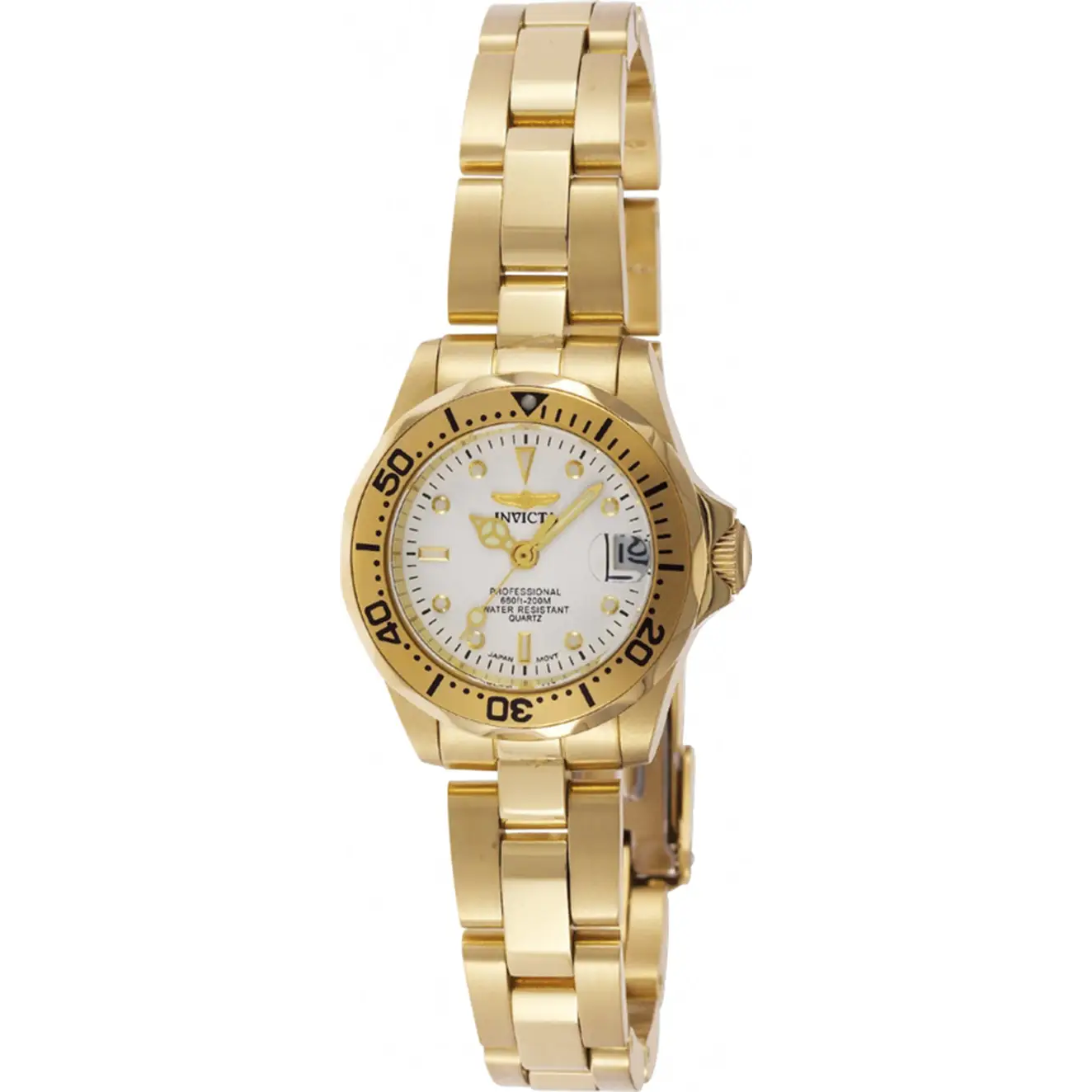 Invicta Women’s Pro Diver Quartz 200m Gold Tone Stainless