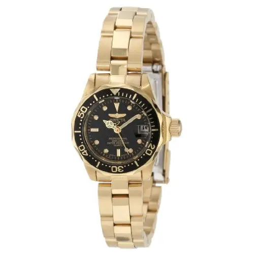 Invicta Women’s Pro Diver Quartz 200m Gold Toned Stainless