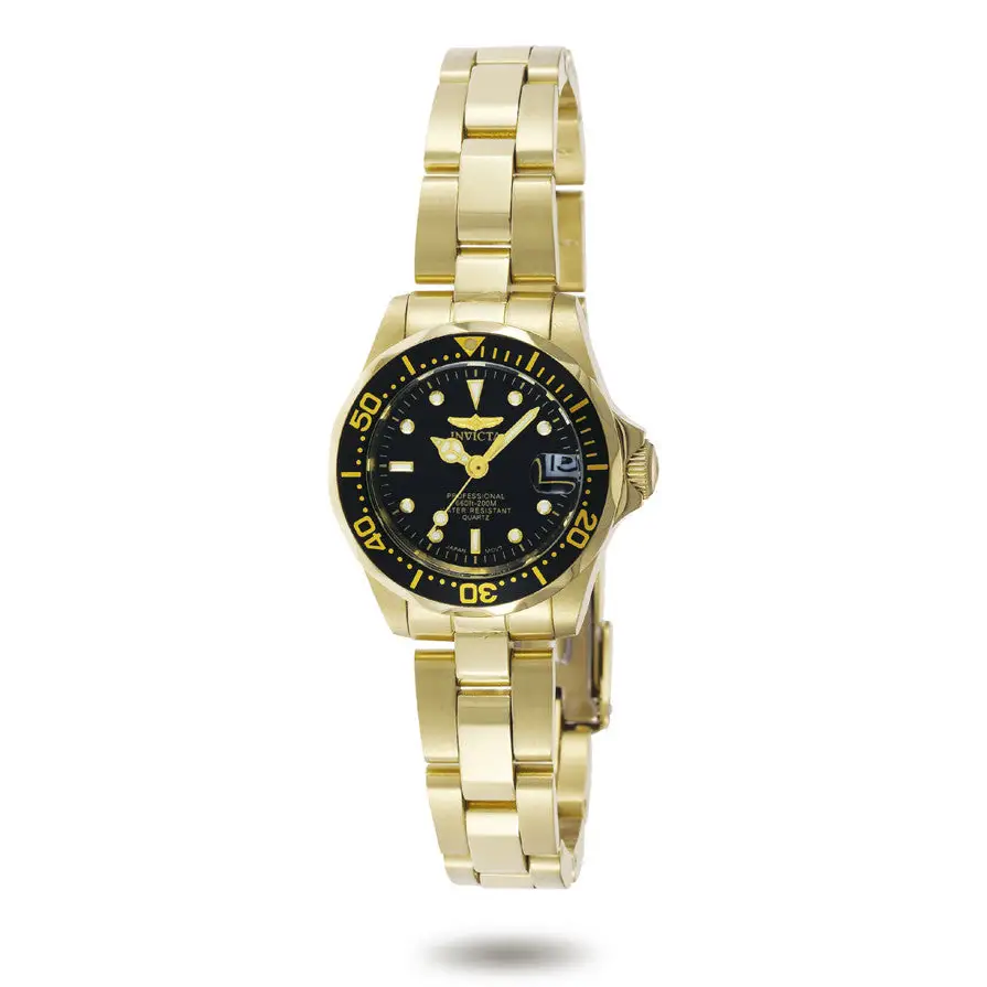 Invicta Women’s Pro Diver Quartz 200m Gold Toned Stainless