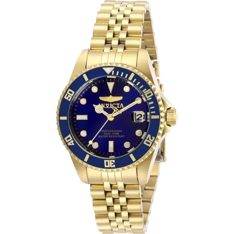 Invicta Women’s Pro Diver Quartz Stainless Steel Gold Plated